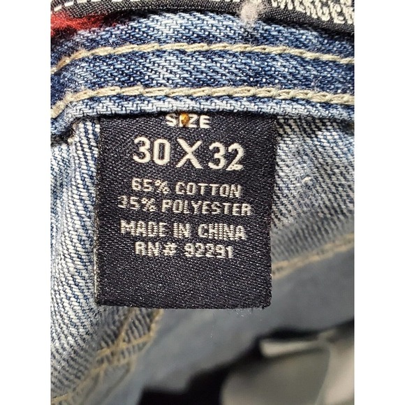 Bleecker & Mercer Men's Blue Denim Cotton Mid Rise Skinny Legs Jeans Pant 30/32 - Picture 8 of 10